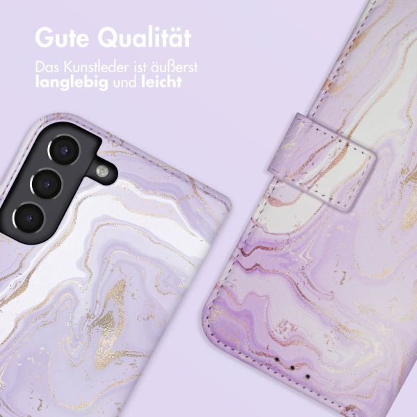 imoshion Design Klapphülle für das Samsung Galaxy S21 - Purple Marble