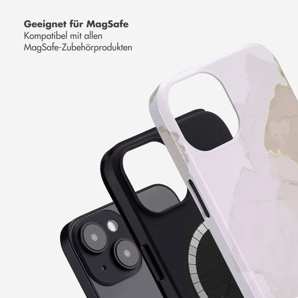 Selencia Vivid Rückabdeckung mit MagSafe Apple iPhone 14 - Marble Light Brown
