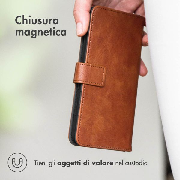 imoshion Luxuriöse Klapphülle Oppo Reno 6 5G - Braun