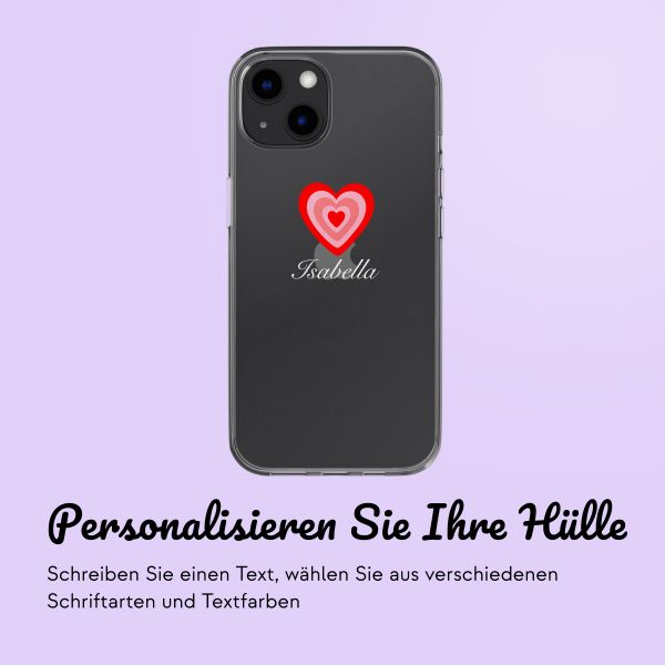 Personalisierte Hülle mit Herz iPhone 12 (Pro) - Transparent