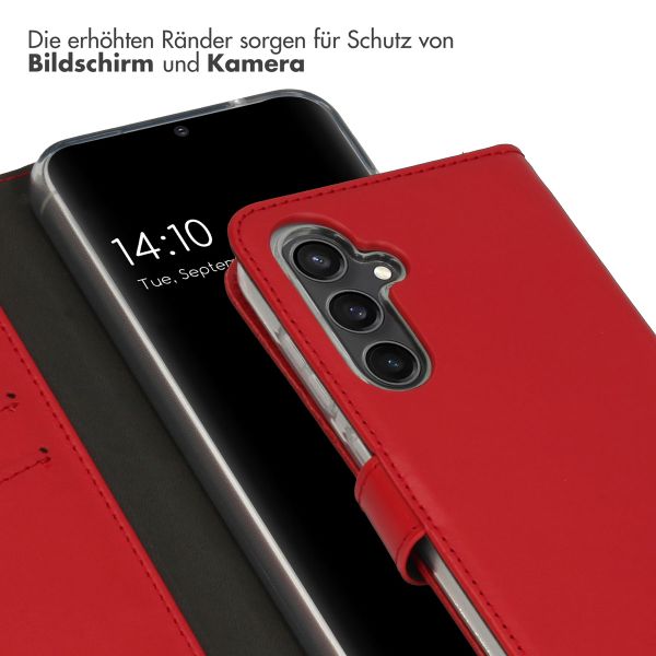 Selencia Echtleder Klapphülle Samsung Galaxy S23 FE - Rot