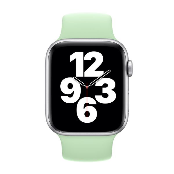 Apple Silikon Solo Loop für  Apple Watch Series 1 - 9 / SE (38/40/41 mm) | Series 10 / 11 (42 mm) - Größe 8 - Pistachio