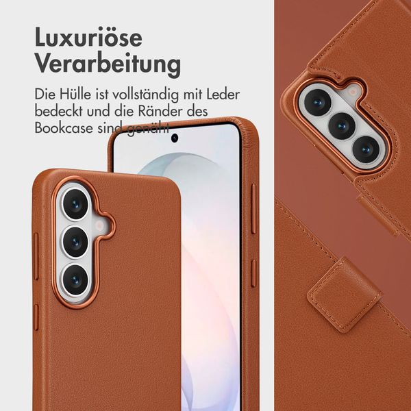 Accezz 2-in-1 Klapphülle aus Leder mit MagSafe Samsung Galaxy S26 - Sienna Brown