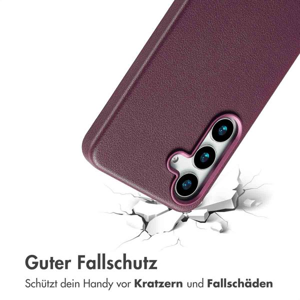 Accezz MagSafe Leather Backcover für das Samsung Galaxy S25 Plus - Heath Purple