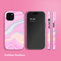 Selencia Vivid Rückabdeckung mit MagSafe Apple iPhone 15 - Pastel Lipstick Marble