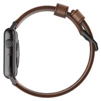 Nomad Modernes Lederarmband für die Apple Watch Series 1 bis 10 / SE / Ultra (2) (44/45/46/49 mm) - Braun/Schwarz