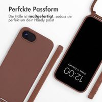 imoshion SilikonHülle mit Band Apple iPhone 17e / 16e - Braun