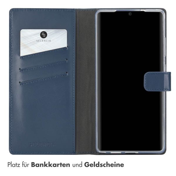 Selencia Echtleder Klapphülle Samsung Galaxy S25 Ultra - Blau