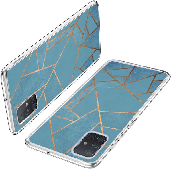 imoshion Design Hülle Samsung Galaxy A71 - Blue Graphic