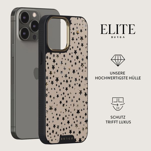 Burga Elite Gold Backcover für das iPhone 15 Pro Max - Sparkling Tiara