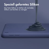 Accezz Liquid Silicone Back Cover Apple iPad 9 (2021) 10.2 Zoll / iPad 8 (2020) 10.2 Zoll / iPad 7 (2019) 10.2 Zoll - Dunkelblau