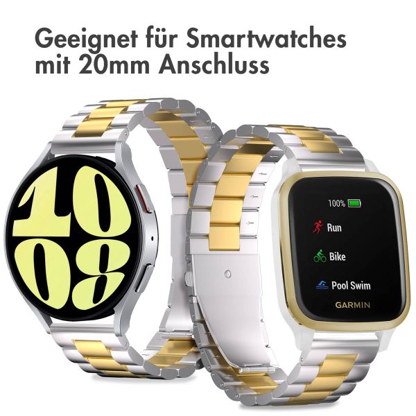 imoshion Edelstahlarmband -   Universelle 20 mm Anschluss - Silber und Gold