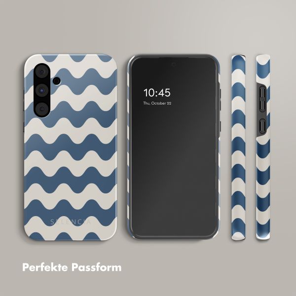 Selencia Vivid Back Cover Samsung Galaxy A55 - Wave Vibes Classic Blue