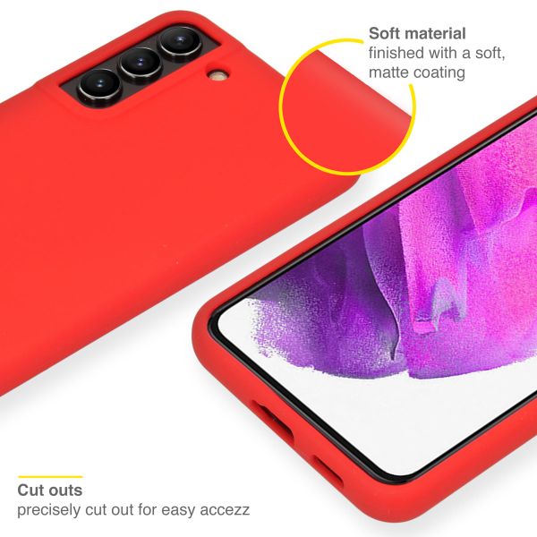 Accezz Liquid Silikoncase für das Samsung Galaxy S22 Plus - Rot