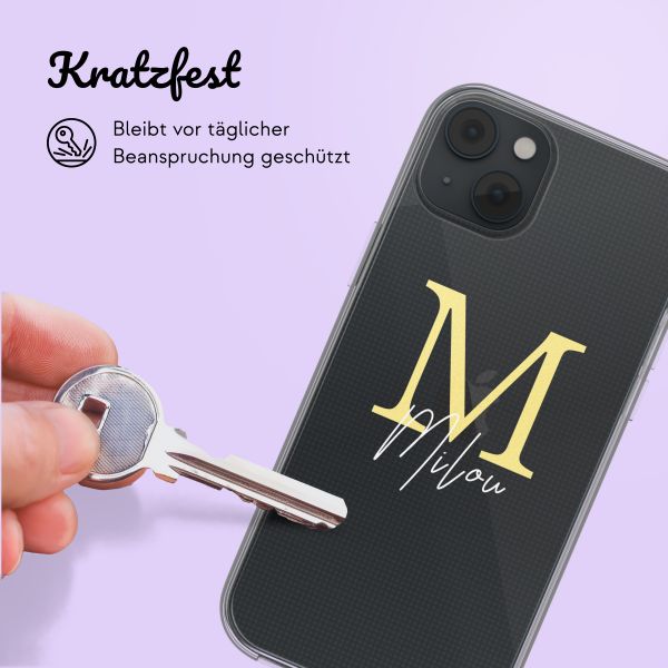 Personalisierte Hülle mit Buchstaben iPhone 13 - Transparent