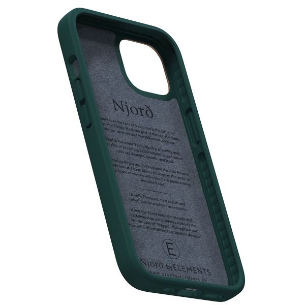 Njorð Collections Salmon Leather MagSafe Case für das iPhone 13 - Dark Green