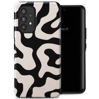 Selencia Vivid Tough Back Cover für das Samsung Galaxy A53 - Art Wave Black