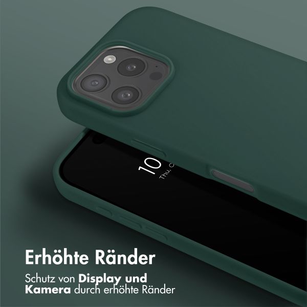 Selencia SilikonHülle mit abnehmbarem Band Apple iPhone 16 Pro - Dunkelgrün