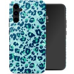 Selencia Vivid Tough Back Cover für das Samsung Galaxy A34 - Wild Spots Light Blue