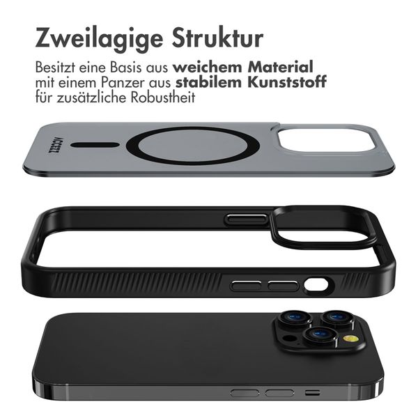 Accezz Rugged Frosted Back Cover mit MagSafe Apple iPhone 14 Pro - Schwarz