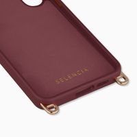 Selencia Rivièra Backcover mit MagSafe mit abnehmbaren Haken Samsung Galaxy S24 FE - Bold Burgundy