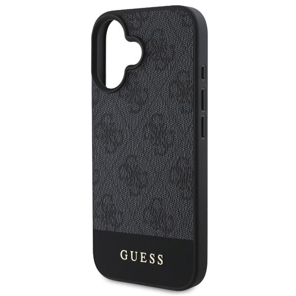 Guess Bottom Stripe 4G Back Cover Apple iPhone 16 - Grau