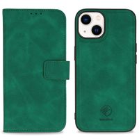 imoshion Entfernbare 2-1 luxuriöse Klapphülle für das Apple iPhone 14 - Dunkelgrün