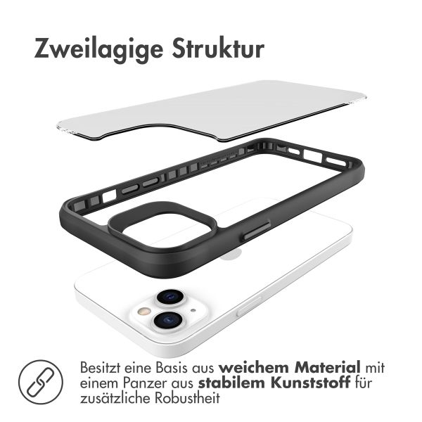 imoshion Rugged Hybrid Case für das Apple iPhone 14 Plus - Schwarz / Transparent