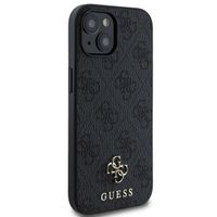 Guess 4G Metal Logo Back Cover MagSafe Apple iPhone 15 - Schwarz