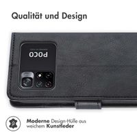 imoshion Luxuriöse Klapphülle Xiaomi Poco M4 Pro 5G - Schwarz