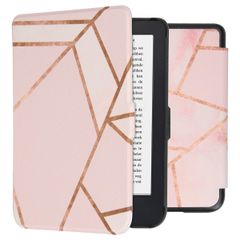 imoshion Design Slim Hard Case Klapphülle Kobo Clara 2E / Tolino Shine 4 - Pink Graphic
