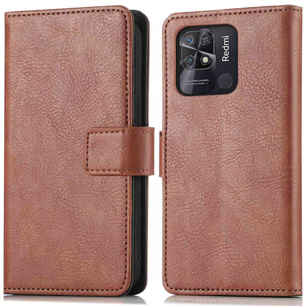 imoshion Luxuriöse Klapphülle Xiaomi Redmi 10C - Braun