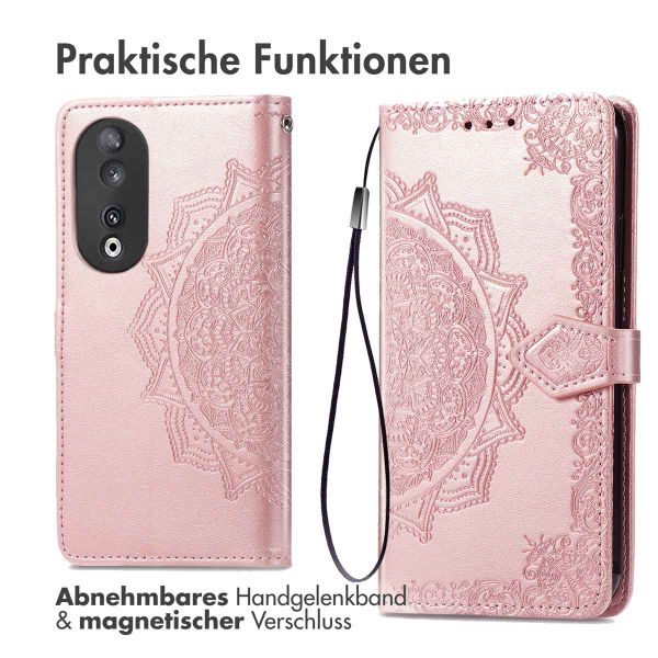 imoshion Mandala Klapphülle für das Honor 90 - Rose Gold