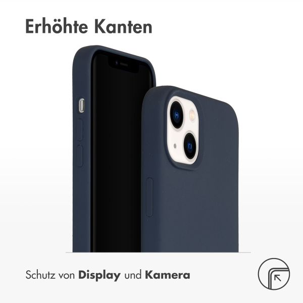 Accezz Liquid Silikoncase mit MagSafe für das iPhone 14 Plus - Dunkelblau