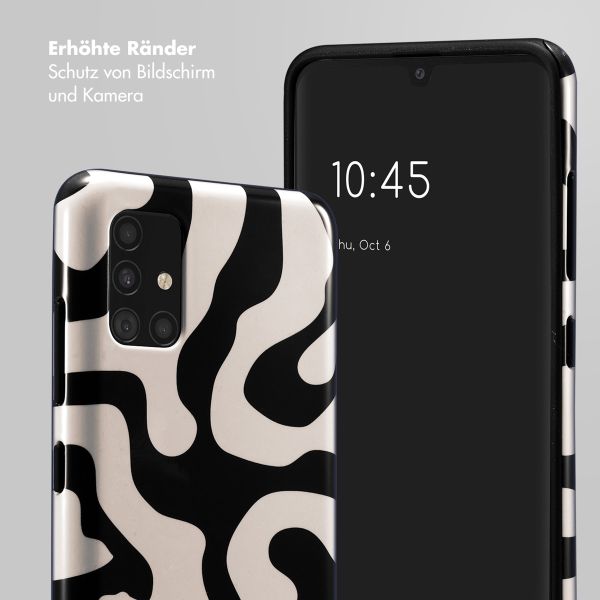 Selencia Vivid Tough Back Cover für das Samsung Galaxy A51 - Art Wave Black