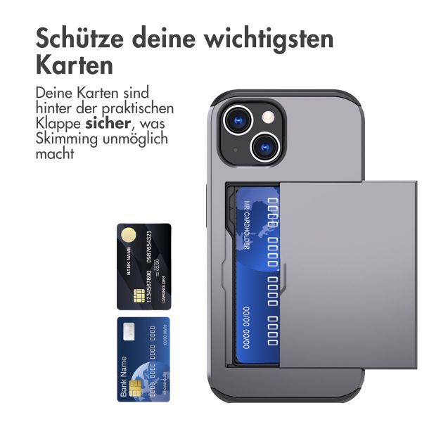 imoshion Backcover mit Kartenfach für das iPhone 15 - Grau