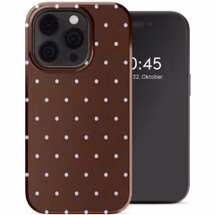 Selencia Vivid Back Cover Apple iPhone 14 Pro - Happy Dots Chocolate