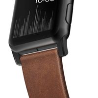 Nomad Modernes Lederarmband für das  Apple Watch Series 1 t/m 11 / SE / Ultra (44/45/46/49 mm) - Brown / Black