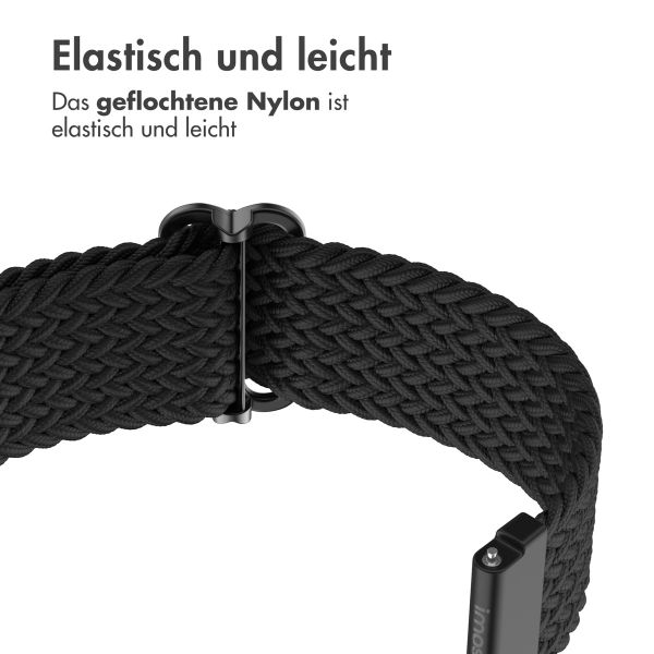 imoshion Gewebtes Nylonarmband - Universeller 22-mm-Anschluss - Schwarz