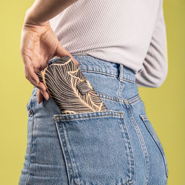 imoshion Design TPU Klapphülle Samsung Galaxy S21 Plus - Golden Leaves