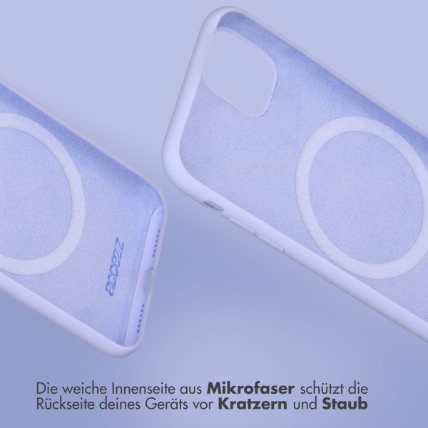 Accezz Liquid Silikoncase mit MagSafe für das Apple iPhone 14 - Violett