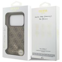 Guess 4G Metal Logo Back Cover MagSafe Apple iPhone 17 Pro - Braun