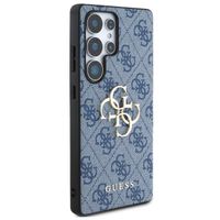 Guess 4G Metal Logo Back Cover Samsung Galaxy S25 Ultra - Blau