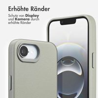 Accezz MagSafe Leather Backcover Apple iPhone 16e - Light Grey