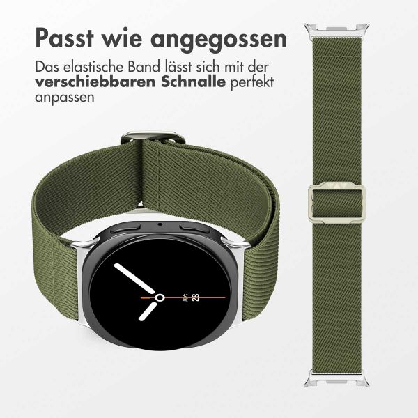 imoshion Elastisches Nylonarmband für das Samsung Galaxy Watch 8 (Classic) - 40 / 44 / 46mm - Grün