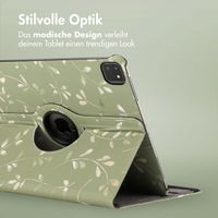 imoshion 360° drehbare Design Klapphülle Apple iPad Pro 13 (2025) M5 / (2024) M4 - Green Flowers
