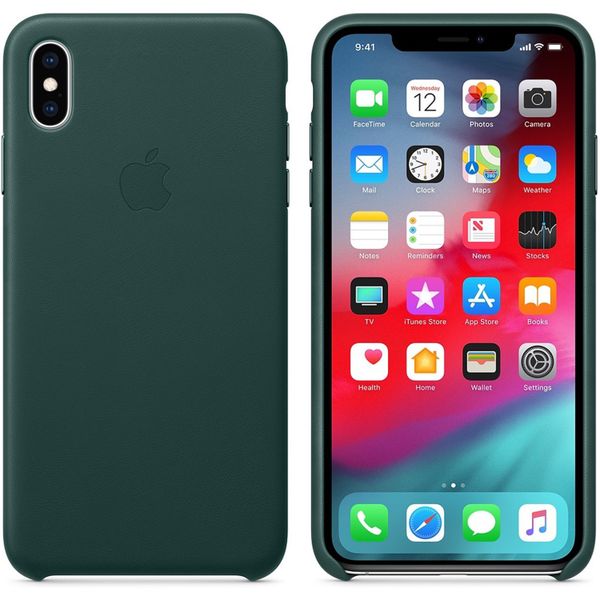 Apple Leder-Case Forest Green für das Apple iPhone Xs Max