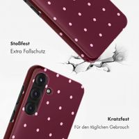 Selencia Vivid Back Cover Samsung Galaxy S25 - Happy Dots Burgundy