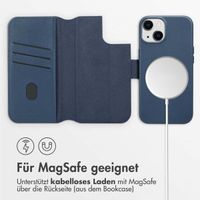 Accezz 2-in-1 Klapphülle aus Leder mit MagSafe für das iPhone 14 - Nightfall Blue