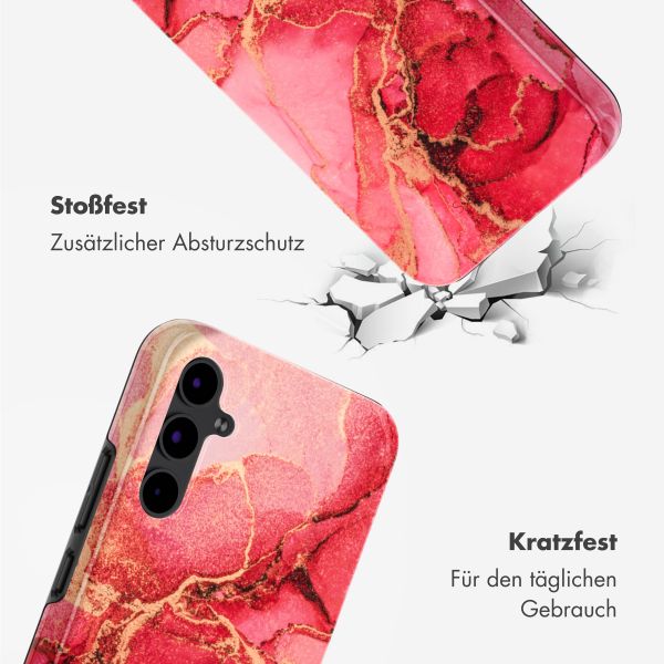 Selencia Vivid Tough Back Cover für das Samsung Galaxy A34 - Rosy Marble